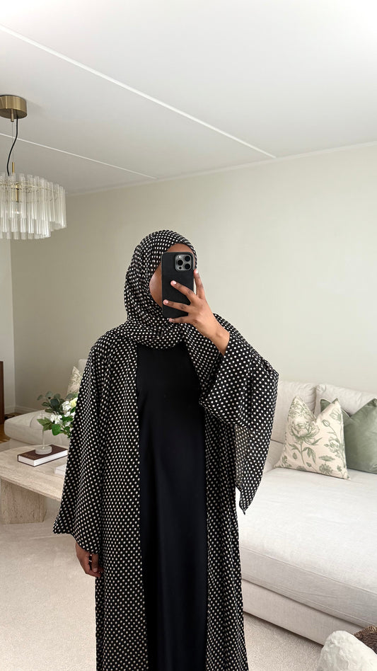 Polka dot abaya