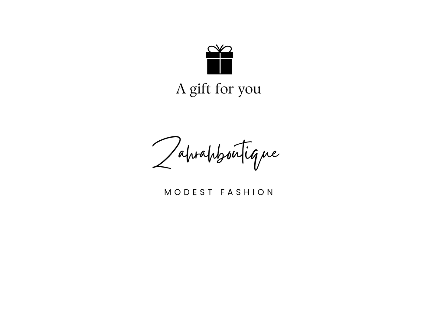 Zahrahboutique Gift Card